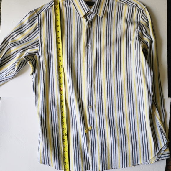 SALVATORE FERRAGAMO Striped Button Down Shirt. - Picture 8 of 13